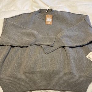 Free People Gray Crew Neck Sweater